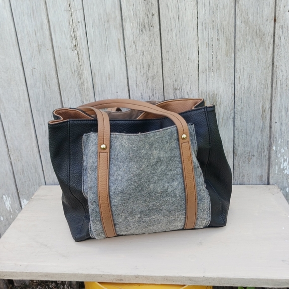 RELIC by Fossil Bailey Double Faux Vegan Leather Shoulder Purse Tote Bag Handbag - Picture 8 of 11